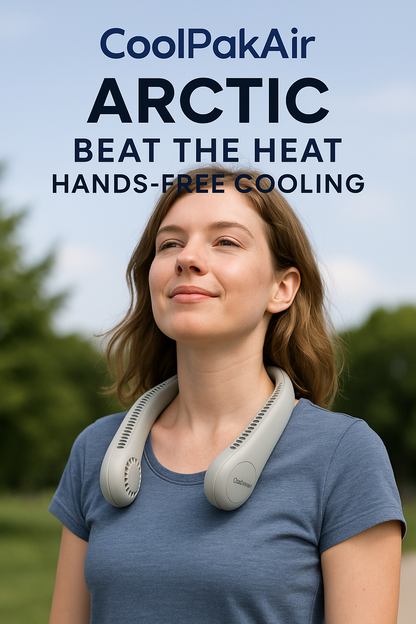 Arctic Air Neck Fan – Wearable 3-Speed USB Cooler & Air Purifier for Outdoor & Indoor Use