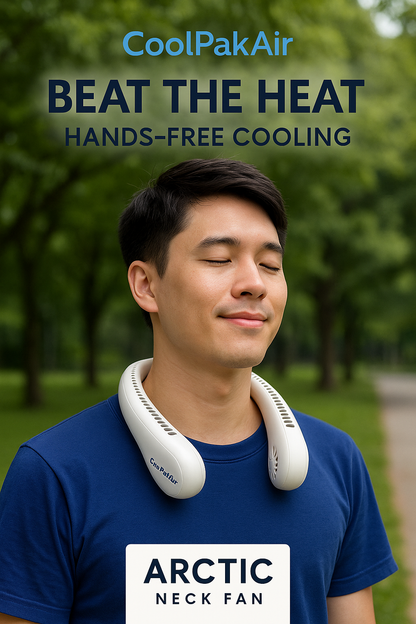 Arctic Air Neck Fan – Wearable 3-Speed USB Cooler & Air Purifier for Outdoor & Indoor Use